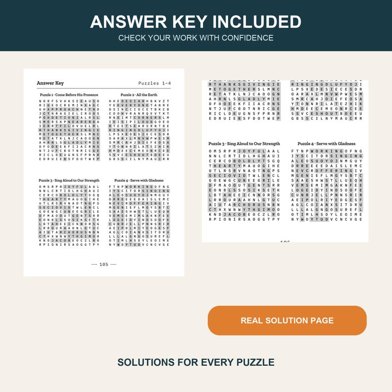 Songs of Praise Word Search Book – 100 Large-Print Worship Puzzles (Spiral Bound) image 7