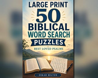 Large Print Psalms Word Search Puzzles, 50 Bible Activity Book (Spiral Bound)