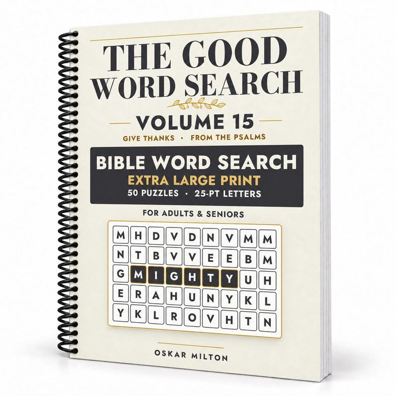 The Good Word Search Vol 15, Give Thanks Thanksgiving Bible Puzzles (Spiral Bound) image 1