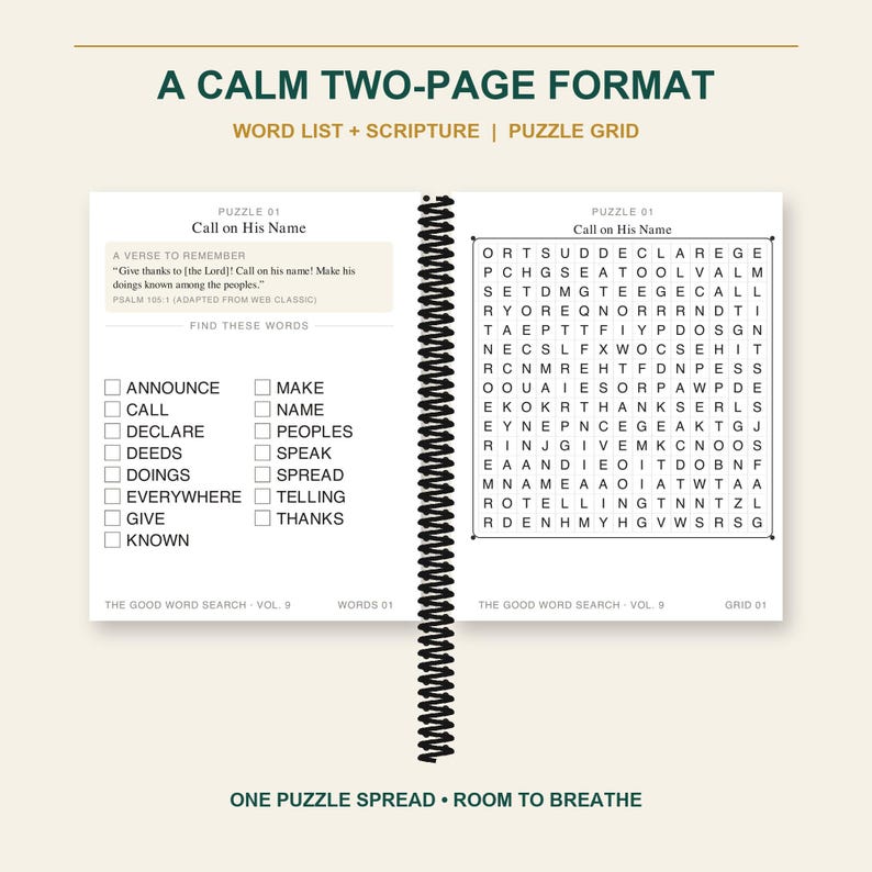 The Good Word Search Vol 9: Songs of Praise Part 2 Bible Puzzles (Extra Large Print, Spiral Bound) image 6