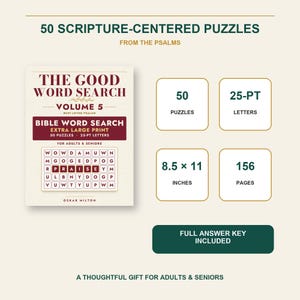 De Goede Woordzoeker Deel 5, Psalmen Bijbelpuzzels, Extra Grote Letterdruk (PDF Download) afbeelding 4