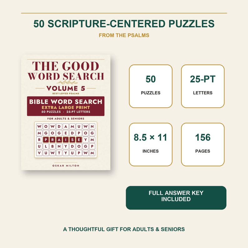 De Goede Woordzoeker Deel 5, Psalmen Bijbelpuzzels, Extra Grote Letterdruk (PDF Download) afbeelding 4