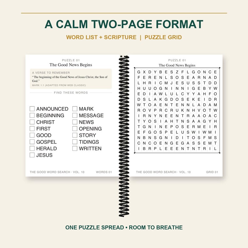 Gospel Truths Word Search, Extra Large Print Bible Puzzles (PDF Download) image 3