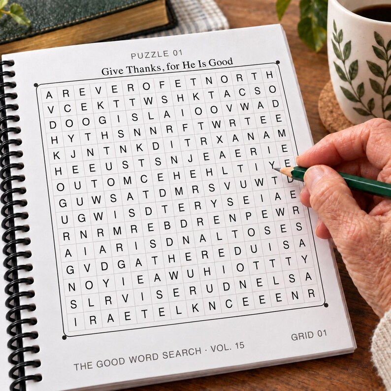 The Good Word Search Vol 15, Give Thanks Thanksgiving Bible Puzzles (Spiral Bound) image 3
