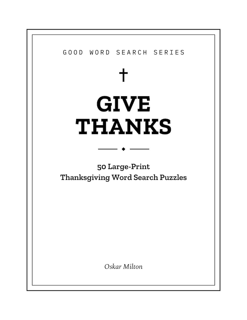 Give Thanks Thanksgiving Psalms Word Search Puzzles, Large Print Bible Activity (PDF) image 2
