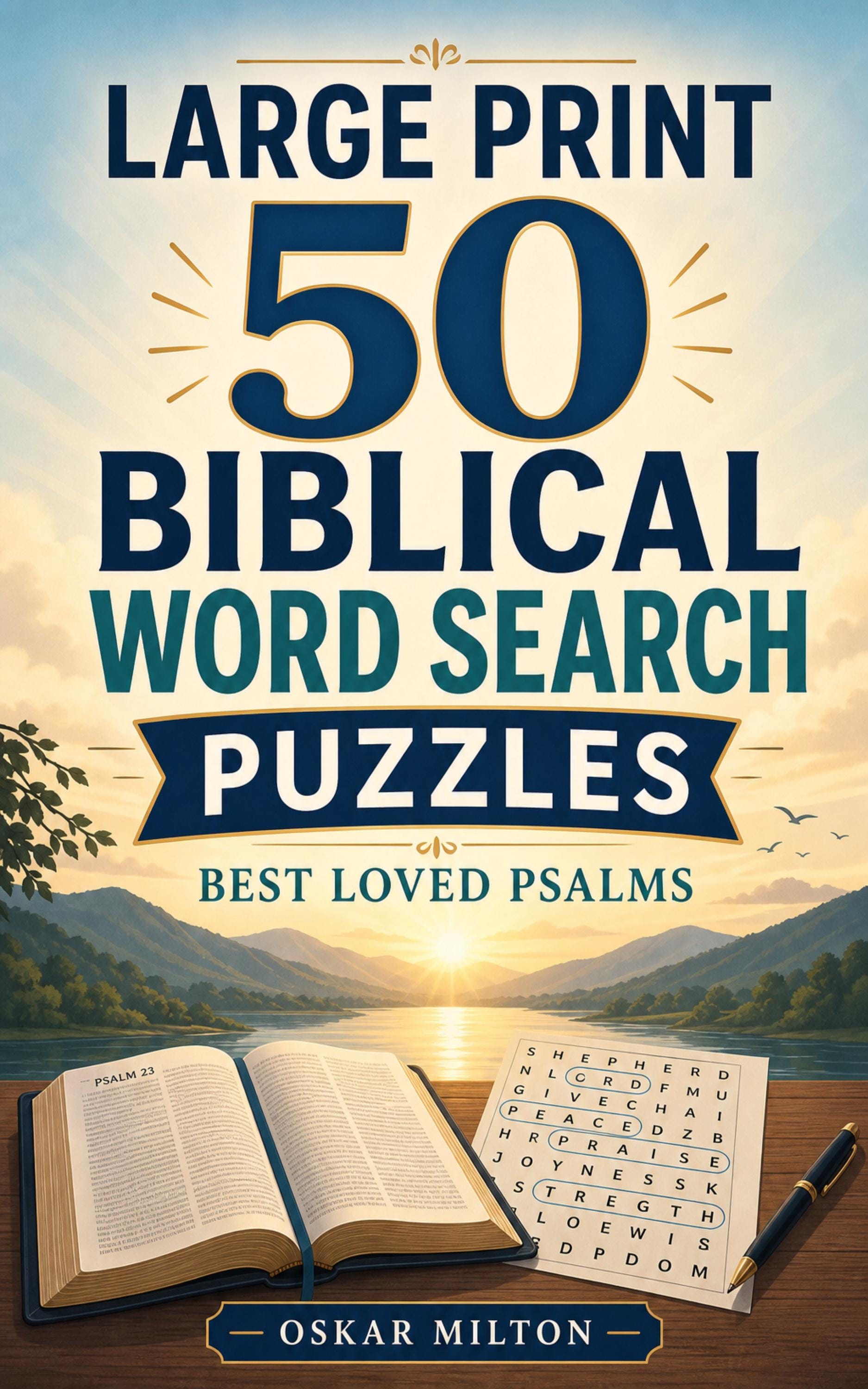 Large Print Psalms Word Search Puzzles, 50 Bible Activity (PDF) cover