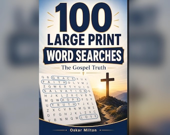 100 Large Print Gospel Word Searches, Jesus Life Activities (Spiral Bound Book)