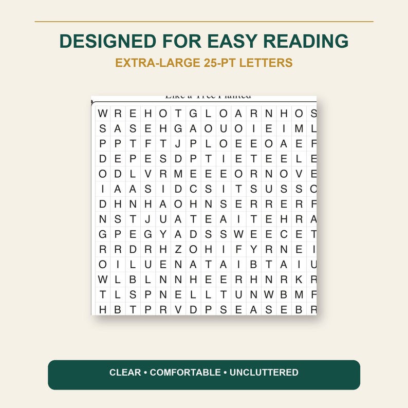 De Goede Woordzoeker Deel 5, Psalmen Bijbelpuzzels, Extra Grote Letterdruk (PDF Download) afbeelding 2