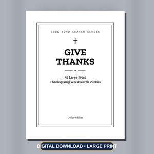 Give Thanks Thanksgiving Psalms Word Search Puzzles, Large Print Bible Activity (PDF) image 3
