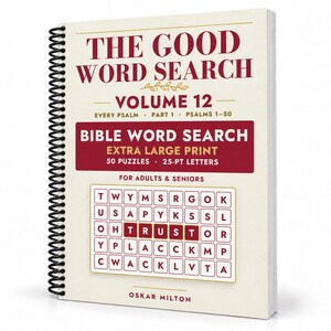 The Good Word Search Vol 12: Every Psalm Part 1 Bible Puzzles (Spiral Bound) 画像 1