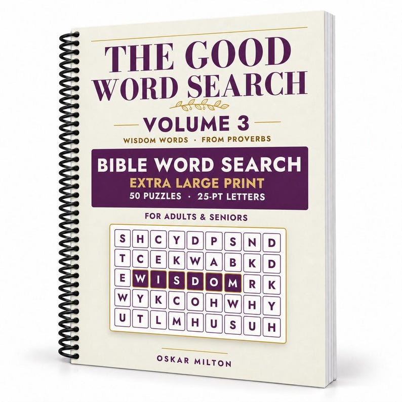 The Good Word Search Vol 3, Proverbs Bible Puzzles, Extra Large Print (Spiral Bound) Bild 1