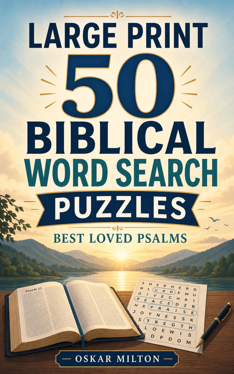 Large Print Psalms Word Search Puzzles, 50 Bible Activity Book (Spiral Bound) Bild 2