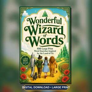 100 Large Print Oz Word Search Puzzles, Book Lover Gift (PDF) image 3