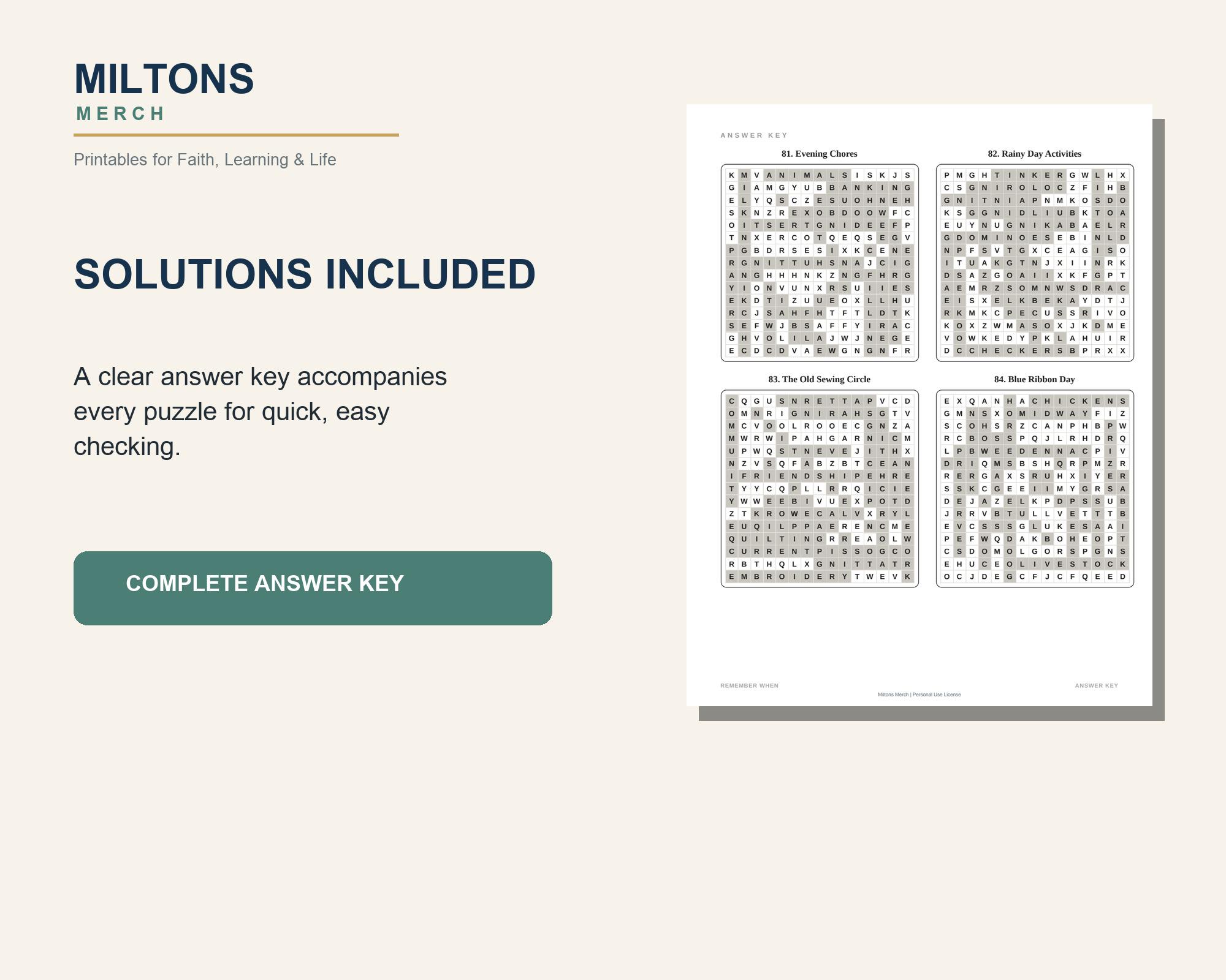 Large Print Word Search Puzzles for Seniors, Homeplace Heritage Memory Care (PDF) preview 5