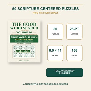 Gospel Truths Word Search, Extra Large Print Bible Puzzles (PDF Download) image 4