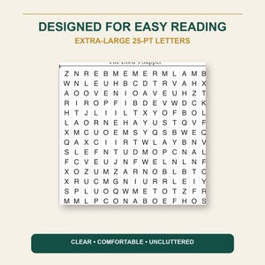 Sopa de letras cristiana Vol. 2, Rompecabezas bíblicos cristianos, Letra extragrande (Descarga en PDF) imagen 2