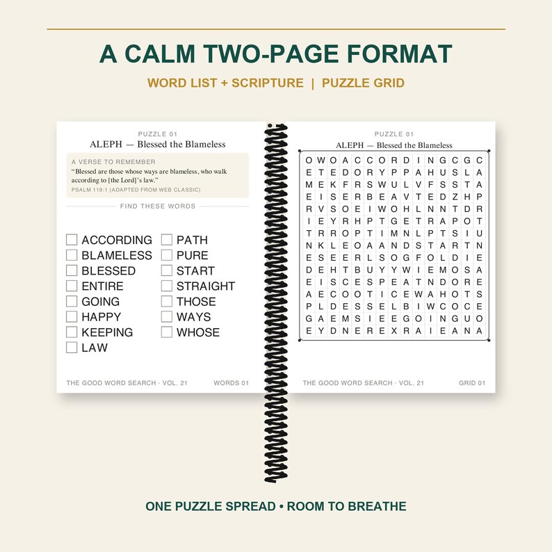 Psalm 119 Word Search, Extra Large Print, 50 Puzzles (PDF Download) image 3