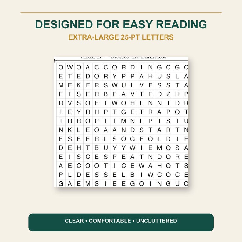 Psalm 119 Word Search Book, Extra Large Print, 50 Puzzles (Spiral Bound) image 5