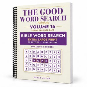 Psalms for Hard Days Word Search Book, Extra Large Print, 50 Puzzles (Spiral Bound) image 1