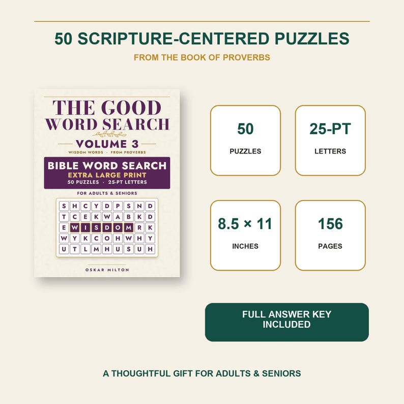 The Good Word Search Vol 3, Proverbs Bible Puzzles, Extra Large Print (Spiral Bound) Bild 7
