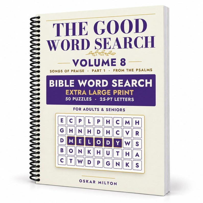 The Good Word Search Vol 8: Songs of Praise Part 1 Bible Puzzles (Spiral Bound) zdjęcie 1