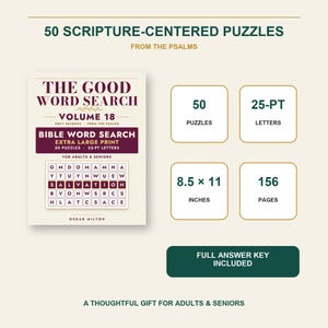 The Good Word Search Vol 18, Holy Seasons Bible Puzzles, Extra Large Print (Spiral Bound) image 7