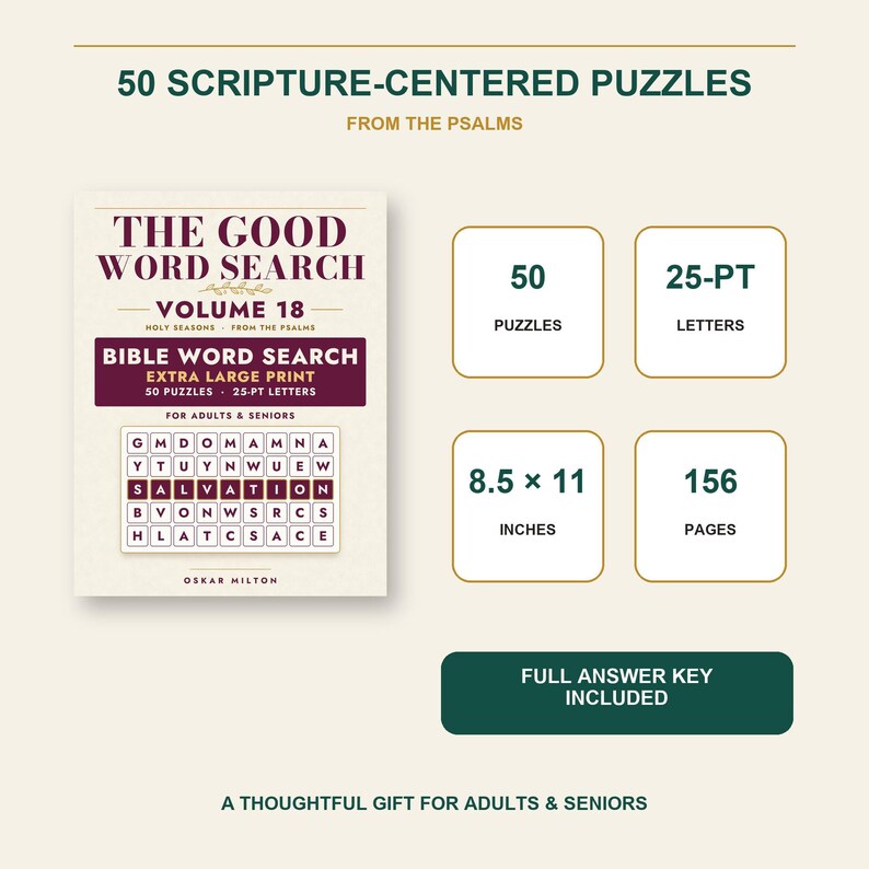 The Good Word Search Vol 18, Holy Seasons Bible Puzzles, Extra Large Print (Spiral Bound) image 7