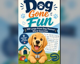 Dog Themed Word Search Puzzles, Large Print Activity Book (PDF)
