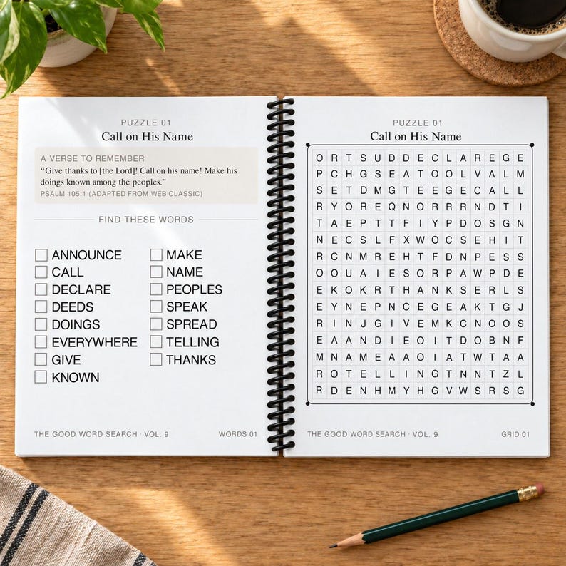 The Good Word Search Vol 9: Songs of Praise Part 2 Bible Puzzles (Extra Large Print, Spiral Bound) image 2
