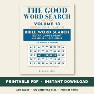 Het Goede Woordzoekspel deel 13, Bijbelpuzzels met psalmen 51-100 (PDF-download)