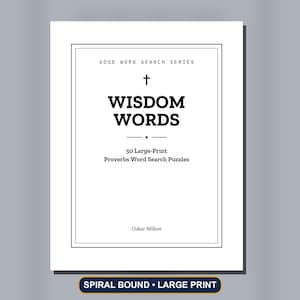 Large-Print Proverbs Word Search Puzzles, Christian Bible Activity Book (Spiral Bound) Bild 1