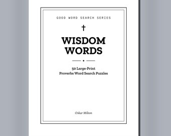 Large-Print Proverbs Word Search Puzzles, Christian Bible Activity Book (Spiral Bound)
