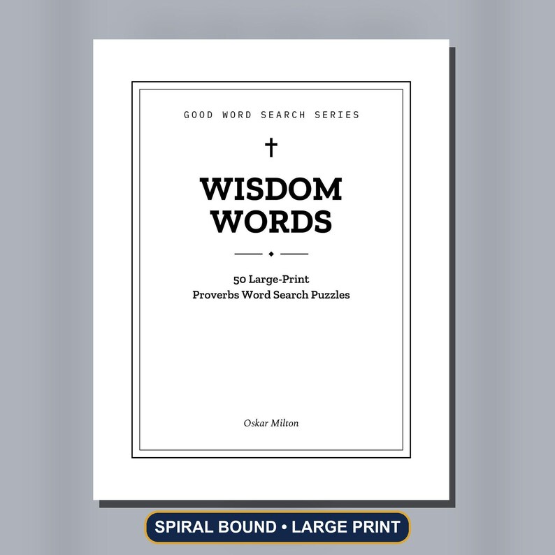 Large-Print Proverbs Word Search Puzzles, Christian Bible Activity Book (Spiral Bound) Bild 1