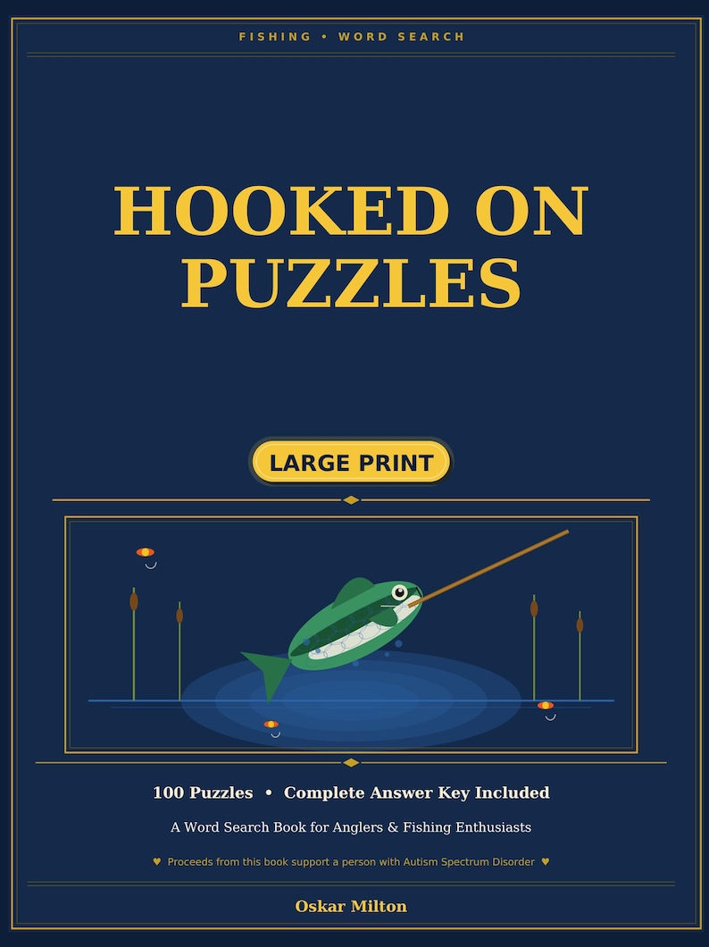 Large Print Fishing Word Search Puzzles for Adults, Angler Gift (PDF) image 2