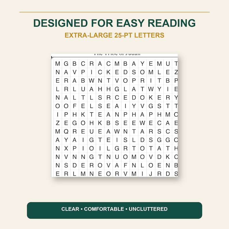 Bible Word Search: Shepherd King, Part 1, Extra Large Print (PDF Download) image 2