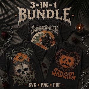 Spooky Summer SVG Bundle - Y2K Goth Halloween Cricut Cut Files