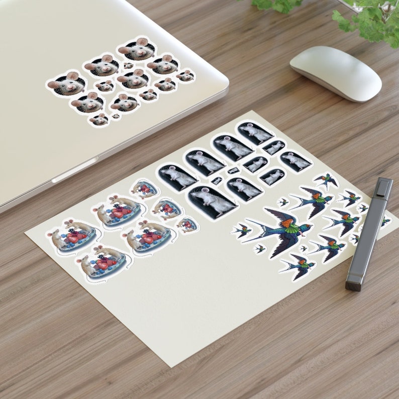 Mouse Pattern Sticker Mouse Sticker Set, Mice Sticker Sheets - Etsy