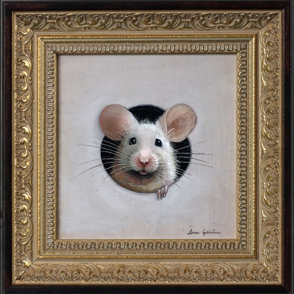 Souris en impression trouée, art du rat