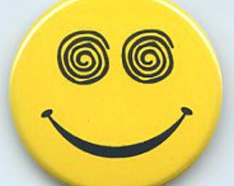 Smile stoned button