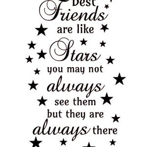 Download Friends Are Like Stars You Can T Always See Them But You Etsy