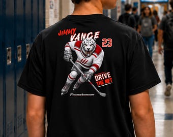 Camiseta de hockey personalizada / Camiseta con nombre y número de jugador personalizados