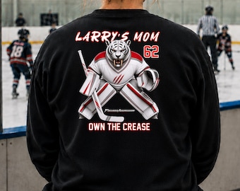 Camiseta de portero de hockey personalizada, camiseta con nombre y número personalizados, regalo para padres de jugadores de hockey, camiseta de portero de hockey sobre hielo juvenil, ropa de equipo.