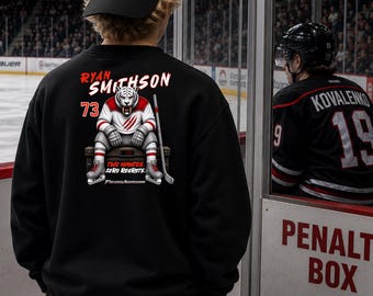 Sudadera personalizada para jugador de hockey, camiseta con nombre y número personalizados, regalo para la familia del hockey