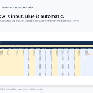 Product Pricing Calculator and Inventory Spreadsheet | Handmade Business Excel image 5
