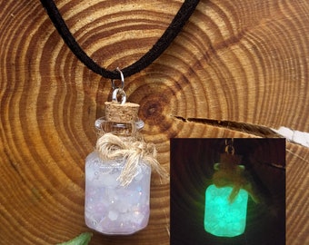 Potion Necklace | Glow in the Dark | Suede Cord