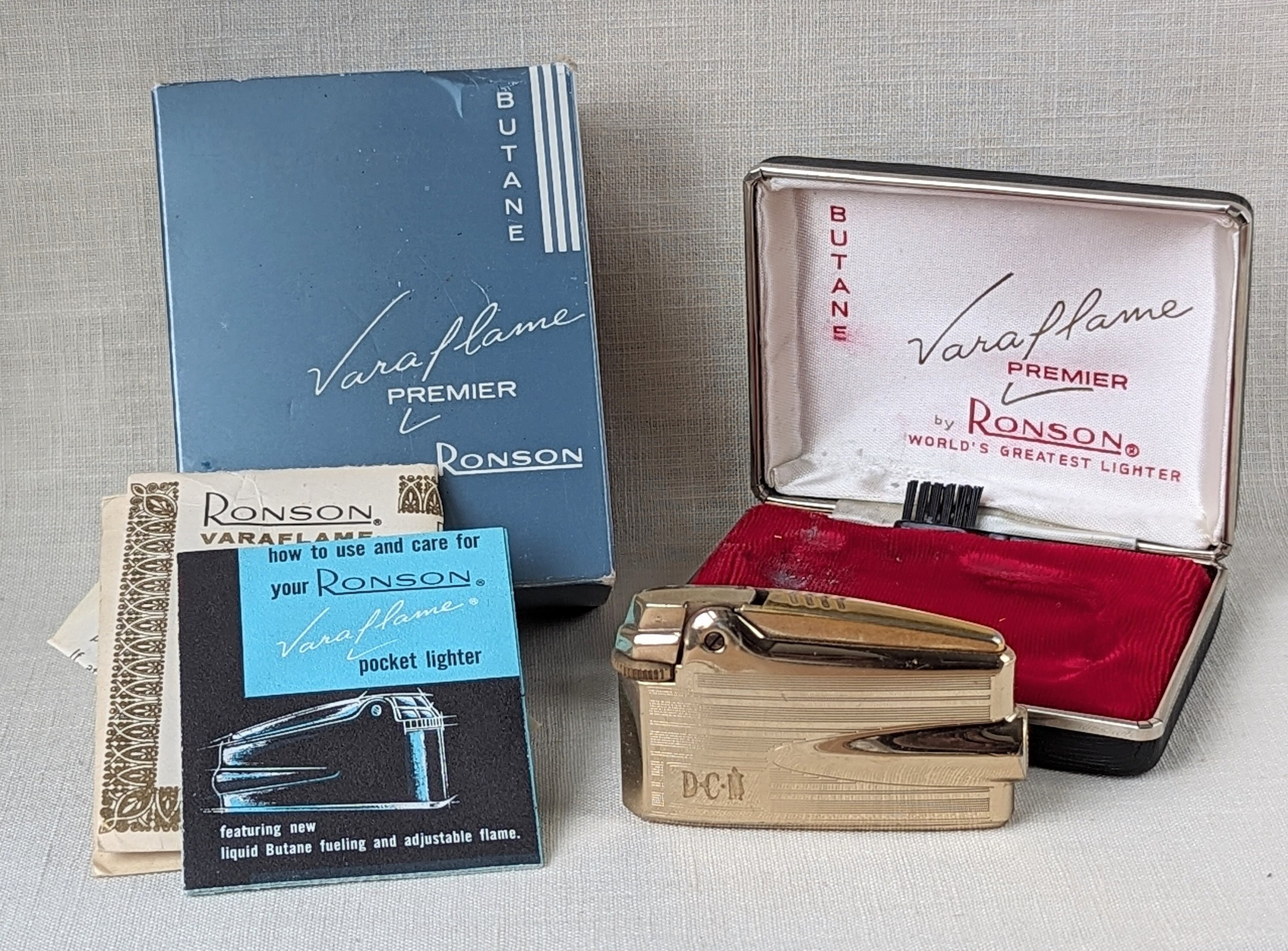 RONSON VABARFLAME ビンテージメタルライター ケース付き RONSON VABARFLAME ビンテージメタルライター ケース付き