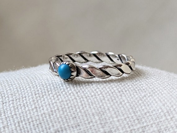 Sterling Silver Ring, Turquoise Ring, Blue Ring, … - image 2