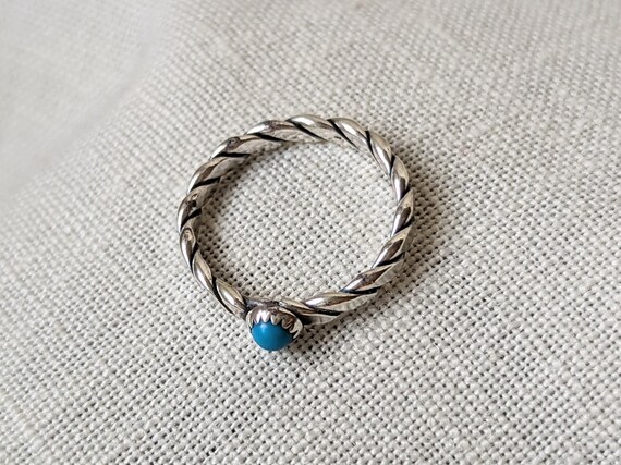 Sterling Silver Ring, Turquoise Ring, Blue Ring, … - image 4