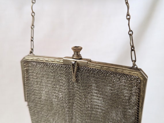 Art Deco Whiting and Davis Bag, Mesh Bag, 20s Bag… - image 3