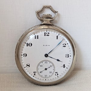 1925 Rare Elgin Pocket Watch Elgin National Watch Co Wadsworth Referee 20 Yr Etsy